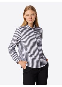 Banana Republic, Damen Bluse, Grau / Weiß