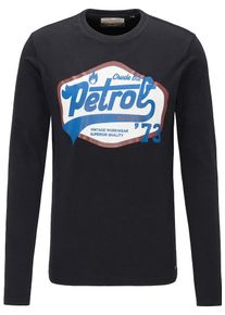 PETROL INDUSTRIES, Herren LONGSLEEVE, Royalblau / Schwarz / Wei&szlig;
