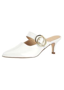 Heine, Damen Sabot, Champagner / Weiß