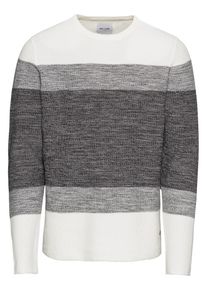 Only & Sons Only & Sons, Herren Pullover 'onsLENNY STRUCTURE KNIT', Grau / Offwhite