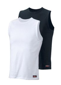 H.I.S. H.I.S, Herren Muscleshirt (2 Stck.), Schwarz / Weiß