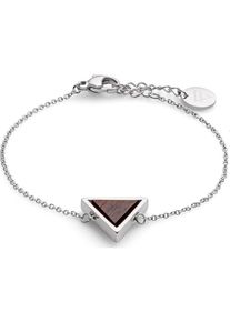 KERBHOLZ, Damen Armband 'Sandalwood GEOTRI8941', Braun / Silber