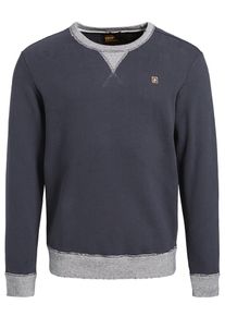 Khujo, Herren Sweatshirt 'PENDOR NUMBER', Nachtblau / Grau
