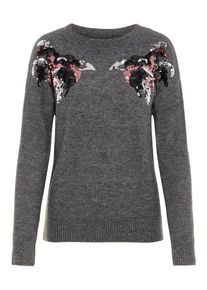 V&eacute;ro Moda VERO MODA, Damen Pullover, Grau / Rosa / Schwarz / Wei&szlig;