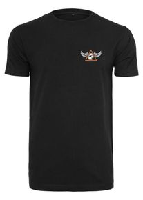 Mister Tee, Herren T-Shirt 'Pit Stop', Orange / Schwarz / Weiß