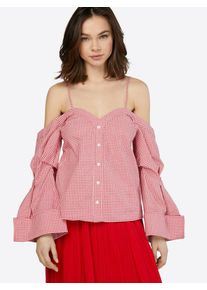 Bardot, Damen Bluse im Karostyle, Rot / Weiß