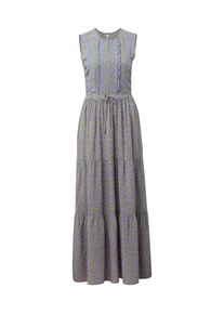 Tom Tailor Denim, Damen Kleid, Dunkelblau / Hellgelb / Flieder