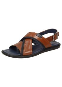 Sioux, Herren Sandale 'Milito-703', Rostbraun / Violettblau