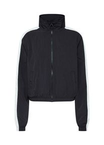 Urban Classics, Herren Jacke 'Ladies Short Striped Crinkle Track Jacket', Schwarz