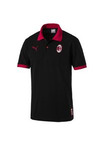 Puma, Herren Poloshirt 'AC Milan', Rot / Schwarz