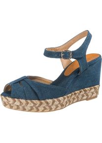 Toni Pons, Damen Keilsandaletten, Blue Denim