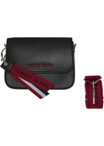 Tommy Hilfiger, Damen Bag 'TJ FEM BOXY CROSSOVER', Rot / Schwarz