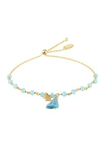 Orelia, Damen Armband 'Beaded Star & Tassel Adjustable', Blau / Gold