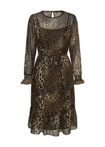 Only, Damen Kleid, Braun / Schwarz