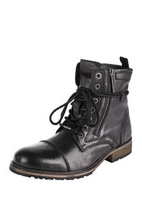 Pepe Jeans, Herren Schnürstiefel 'Melting Zipper', Schwarz