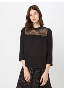 Only, Damen Bluse 'onlFREJA 7/8 LACE SHIRT WVN', Schwarz