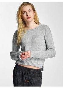 Just Rhyse, Damen Strickpullover Janeville mit Farbtupfern, Grau