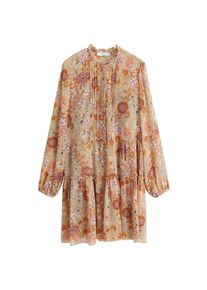 Mango, Damen Kleid 'Fiore2', Pastellorange / Hellorange