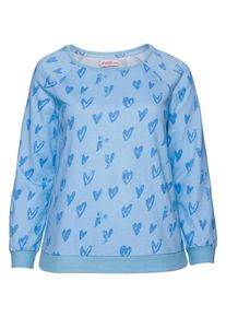 sheego Casual, Damen Sweatshirt, Rauchblau / Hellblau