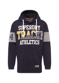 Superdry, Damen Sweatshirt 'SUPER TRACK OVERSIZED HOOD', Navy / Gelb / Weiß