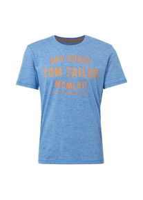 Tom Tailor, Herren T-Shirt, Hellblau / Orange
