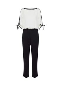 Esprit Collection, Damen Overall 'HighTwistMattJy Overalls knitted', Schwarz / Offwhite