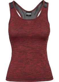 Urban Classics, Damen Top, Dunkelrot / Schwarz