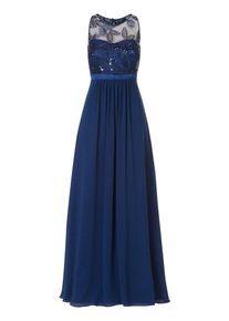 Vera Mont, Damen Abendkleid, Blau