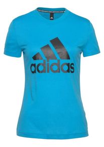 adidas Performance, Damen T-Shirt 'Mh Bo Reg Tee', Himmelblau / Schwarz