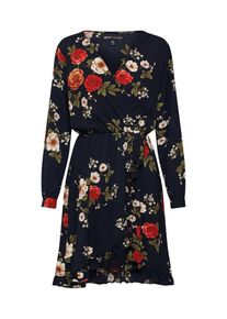 Mela London, Damen Kleid 'FLORAL FRONT FRILL DRESS', Navy / Mischfarben