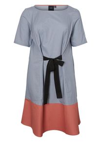 JUNAROSE, Damen Kleid, Taubenblau / Apricot