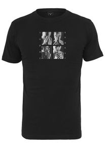 Mister Tee, Herren T-Shirt 'Tupac Shakur Hands', Grau / Schwarz