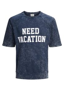 Jack & Jones JACK & JONES, Herren Sweatshirt, Dunkelblau / Weiß