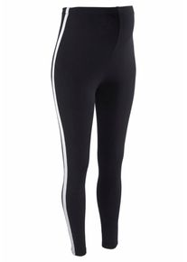 Neun Monate, Damen Umstandsleggings, Schwarz / Wei&szlig;