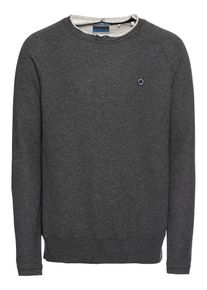 Scotch & Soda SCOTCH & SODA, Herren Sweatshirt 'Ams Blauw long sleeve in light sweat and cut off details', Dunkelgrau