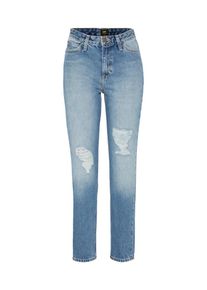 Lee, Damen Mom Jeans, Blue Denim