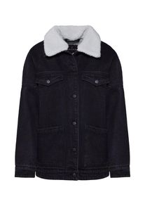 Review, Damen Jacke 'TEDDY DENIM JKT D-JACKET', Schwarz