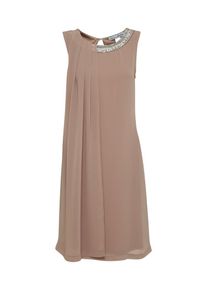 Heine, Damen Chiffonkleid, Hellbraun