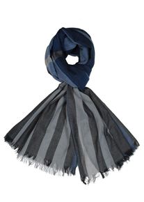 Silvio Tossi, Damen Schal, Royalblau / Dunkelblau / Grau