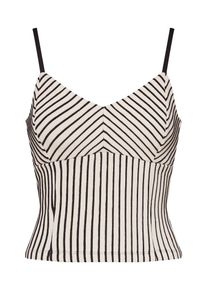 EDITED, Damen Top 'Dannie', Beige / Schwarz