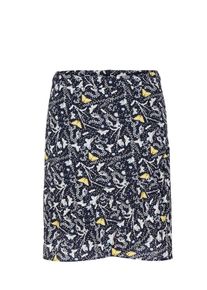 s.Oliver BLACK LABEL, Damen Crêpe-Rock, Navy / Mischfarben