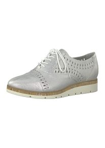 Marco Tozzi, Damen Schnürschuhe, Apricot / Silber / Weiß