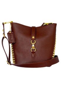 POON Switzerland, Damen Leder-Schultertasche, Braun