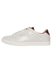 Only, Damen Sneaker, Weinrot / Weiß