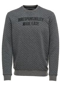 Only & Sons Only & Sons, Herren Sweatshirt 'onsTORNE QUILT CREW SWEAT', Graumeliert