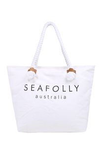 Seafolly, Damen Strandtasche, Wei&szlig;