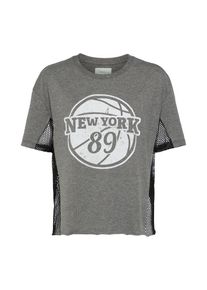 TWINTIP, Damen T-Shirt mit Mesheins&auml;tzen, Dunkelgrau