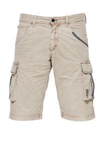 s.Oliver RED LABEL, Herren Cargo-Bermuda, Hellbraun / Wei&szlig;