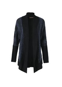 emoi, Damen Strickjacke, Blau / Schwarz