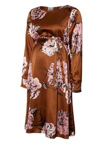 MAMALICIOUS, Damen Kleid, Ocker / Rosa / Schwarz